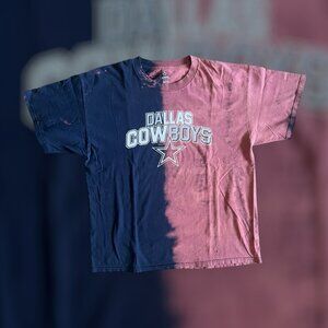 2010's Large Dallas Cowboys Football NFL navy blue 50/50 reverse dye t shirt